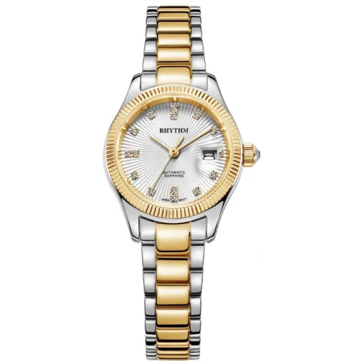 Rhythm A1404S03 Two Tone Chain Automatic Watch For Ladies
