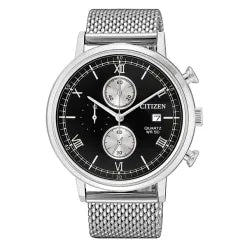 Citizen AN3610-80E Silver Chain Black Dial Men’s Formal Watch