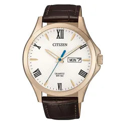 Citizen BF2023-01A Men’s Brown Calf Leather White Dial Watch