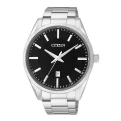 Citizen BI1030-53E Silver Metal Band Black Dial Men’s Wrist Watch