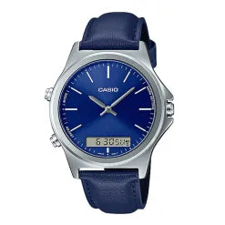 Casio MTP-VC01L-2E Blue Leather Analog Digital Men’s Watch