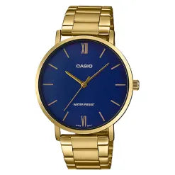 Casio MTP-VT01G-2B Golden Chain Blue Dial Men’s Gift Watch
