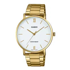 Casio MTP-VT01G-7B Simple Analog Golden White Men’s Watch